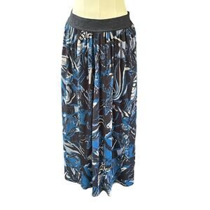 Women’s BOSS Blue & Black Floral Flowy Skirt Sz 28
